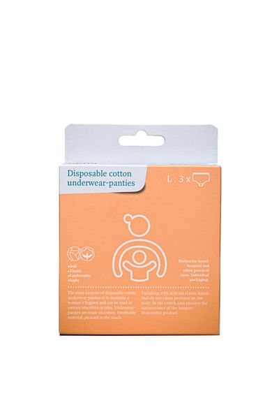 APFIA CARE Disposable cotton panties, size L, Apfia Care, 3 pcs
