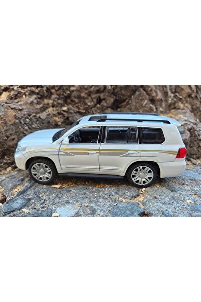 Hepsilazım Oyuncak Araba Toyota Jip Land Cruiser V8 Model Araç Sesli &Işıklı Jeep Land Cruiser 15 Cm Çek Bırak