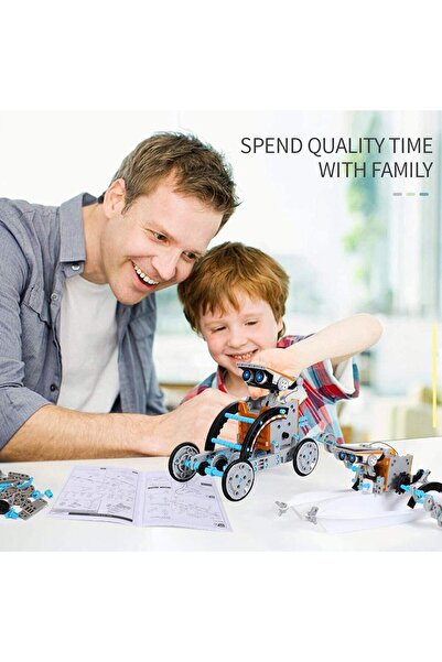 fulina 12 in 1 Educational Solar Robot, 190 Pieces, STEM Kit - 12 in 1 Educational Solar Robot, 190 Pieces