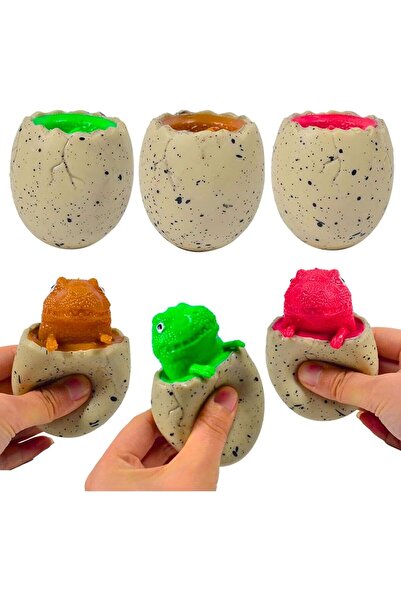 AWH ألعاب الضغط على بيضة الديناصور، 3 قطع من ألعاب تخفيف التوتر غير اللاصقة ا...