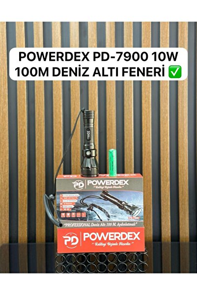 powerdex Pd-7900 Şarjlı Su Altı Şarjlı Dalış El Feneri 10w 2000 Lümen