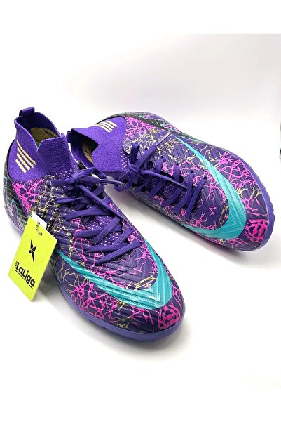 LALİGA La Liga Чоловічі 565 Білекі Фіолетово-бірюзові візерункові кросівки для футбольного поля