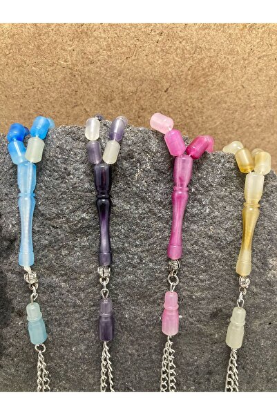 Newa Jewellry Kesme kedigözü (Fosforlu) 4 Lü Tesbih Kombin