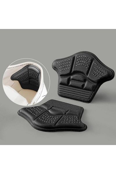 jetfast Black 10 mm Orthopedic Sports Shoes Heel Striking Anti-Narrowing Fabric Heel Protective Cushion