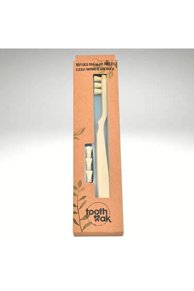 kırmed Miswak Toothbrush, Natural Organic Toothbrush with Miswak Head