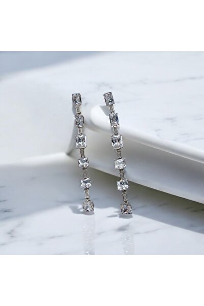 vina's atelier Baget Pırlanta Premium Küpe