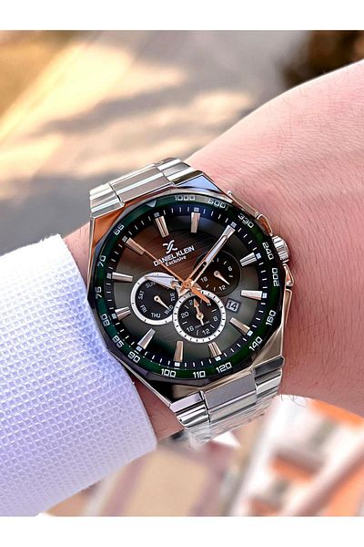Daniel Klein Steel Cord Internal Functions Active 3 Atm Water Resist Men's Wristwatch E.13977.M3