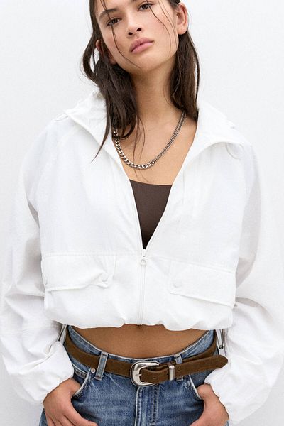 Pull & Bear Short lightweight jacket with hood