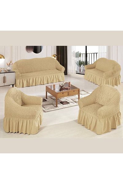 PixelsFurniture Pixel Furniture 7 Seater Sofa Cover Set (3+2+1+1) Stretch Anti-Wrinkle Anti-Slip