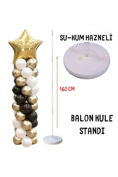 Balon marketi Balloon Tower Stand –- Durable Model with Sand & Water Reservoir