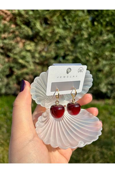 MeSin Store Single Cherry Earrings Steel Unstable