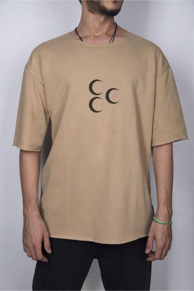 sielta تي شيرت عثماني 3 هلال مطبوع عليه علم ركوب الدراجات مقاس كبير 2 سلسلة ا...