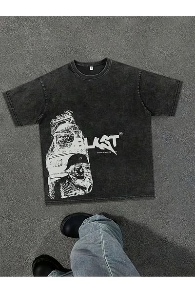 Touz Moda Vintage μπλουζάκι Washed Blast Oversize