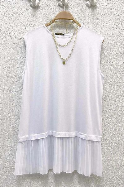 Kirazgym Satin Pleated Combed Cotton Underwear Blouse