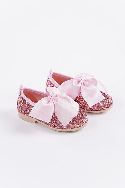 Banamio Pantofi pentru fete Shuu Bow Broken Stone Coated (ROZ)