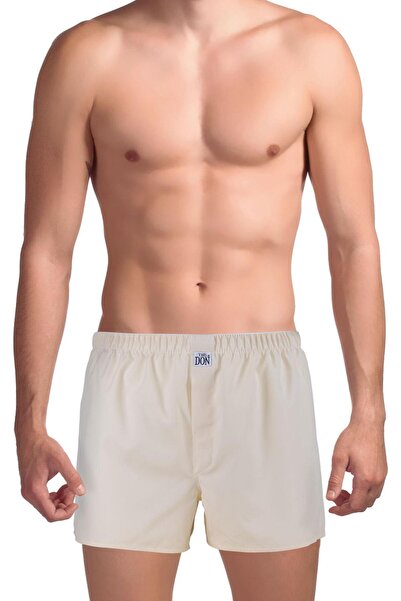 TheDon The DON Poplin Erkek Boxer Krem Rengi