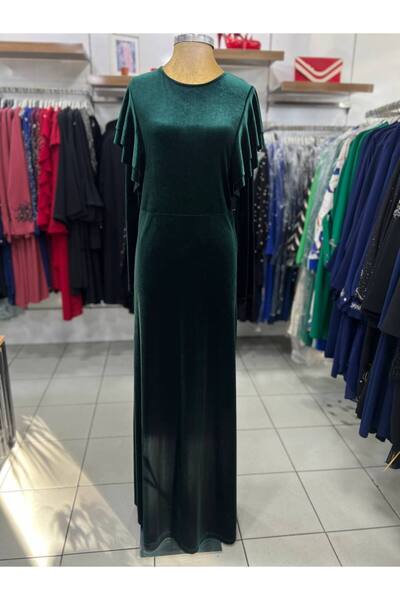 ZÜMRA Büyük Beden Kadife Elbise