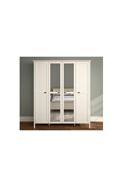CaddeYıldız Atlantis 4 Kapılı Gardrop - Askılı