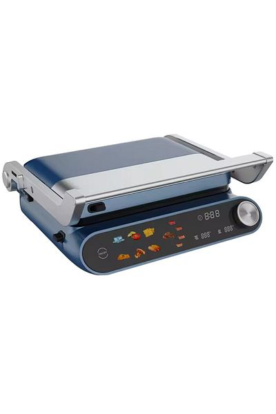 Hausberg Sandwich Maker 2 in 1 HB-635, Putere 2200 W, sanwich si grill, anti-aderent, digital, 7 programe