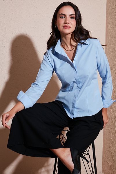 Lela Cămașă din bumbac Slim Fit Classic cu guler 6777423