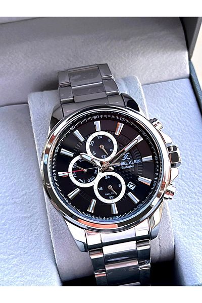 Daniel Klein 30 Mt Water Resistant Men's Wristwatch - Special Boxed, Steel Cord, Internal Functions Active Edk.1.13675-1