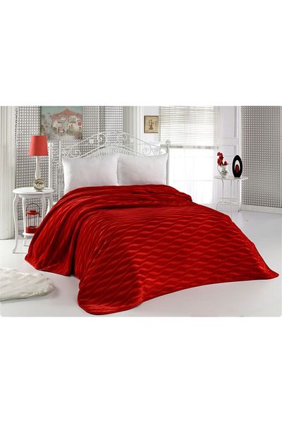 MİNK 1082 Red Double Blanket Lacasa