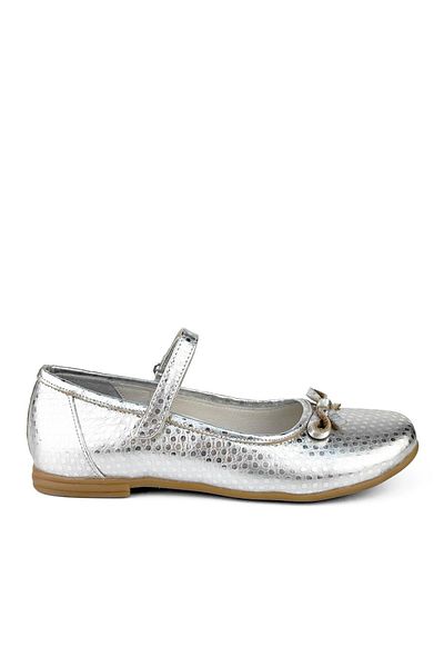 Cici Bebe Ayakkabı Genuine Leather Silver Girls' Ballerinas