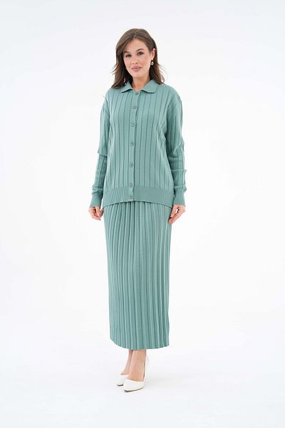 NİSUM MODA Pleated Skirted Jacket Suit