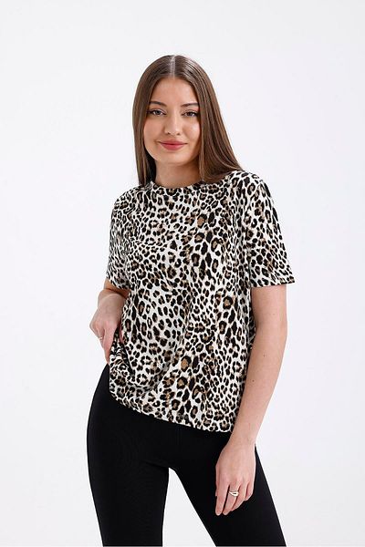 Miss Murem Leopard Pattern T-Shirt-Leopard