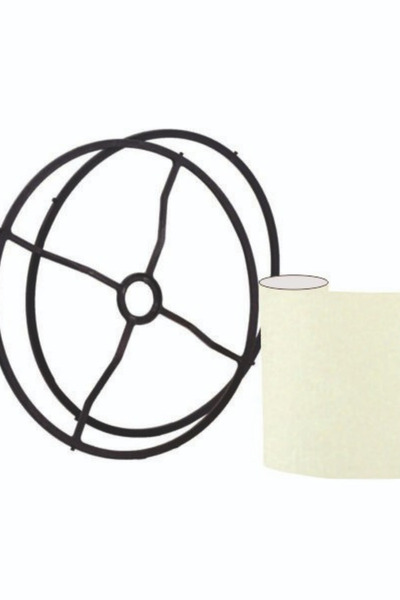 Art&Gift Pratik Yedek Lambader Başlığı Konik Krem Kumaş