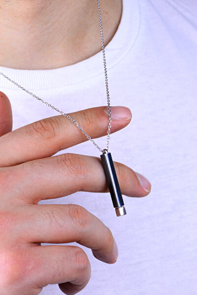 KAR DİAMOND Kişiye Özel 4 Isim Yazılabilir Gümüş Erkek Kolye - Sertifikalı