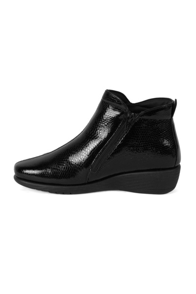 Desa Jailyn Black γυναικείες δερμάτινες μπότες DesaComfort με φερμουάρ