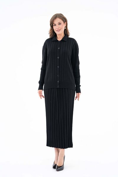 NİSUM MODA Pleated Skirted Jacket Suit