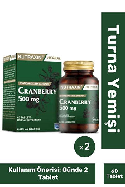 Nutraxin Cranberry 500 Mg 60 Tablet 2 Adet