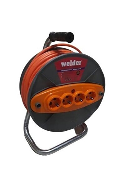 Welder makaralı uzatma kablosu seyyar kablo 3x2,5 kablo uzunluk 50 metre