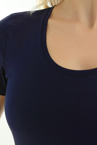 Almila U-Neck Slim Fit Women's Body - Short Sleeve T-shirt 2038