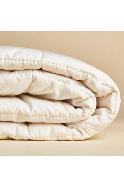 Linnda Home Doğal Yün Bebek Yorganı + Doğal Boncuk Yün Yastık Baby Wool