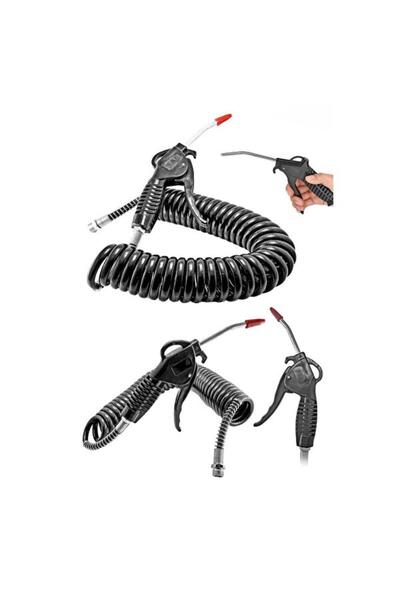 favorisepetim profesyonel yüksek kalite kompresör spiral hava hortumu 8mm 8mt hava tabancası seti