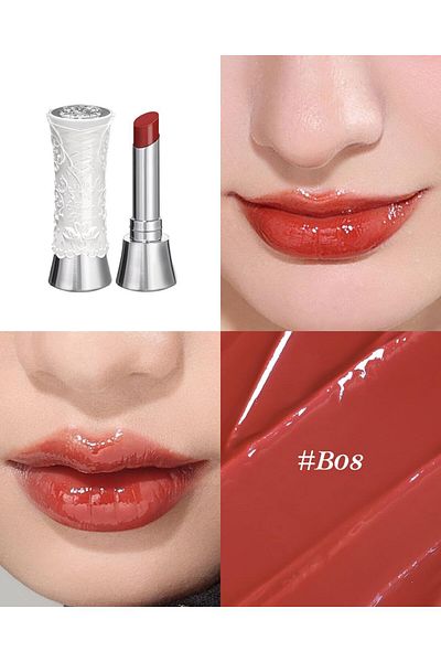 Flower Knows Swan Ballet Solid Lip Glaze Mirror Lipstick (B08 Dancing Shoes)