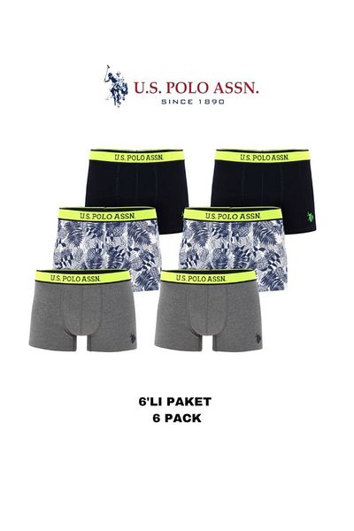 U.S. Polo Assn. Άνδρας, Αδειοδοτημένος, USPA, Πράσινο νέον-Μπλε-Γκρι, Οικονομικό Πακέτο 6