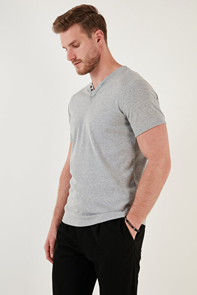 Buratti Ανδρικό μπλουζάκι από βαμβακερό V λαιμόκοψη Slim Fit T-shirt 5902122