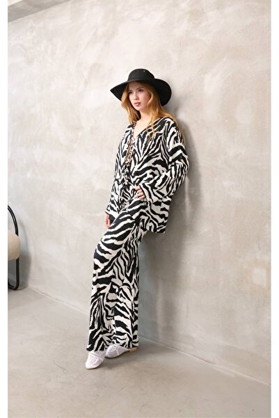 MEN Women's Patterned Viscose Shirt Pants Set