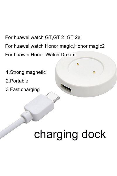 erorex Charger For Huawei Watch Gt Honor White Color