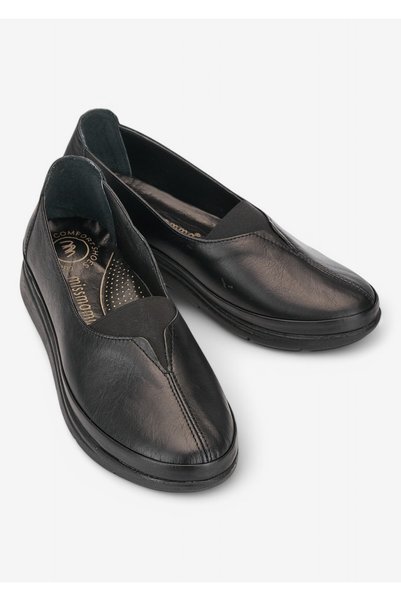 SHOUGO Potrivit pentru picioarele pline ortopedice festonate din piele naturală Toc Spur Mother Shoes