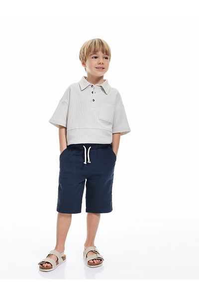 Koton Cotton Basic Shorts - Pockets and Waist Ties