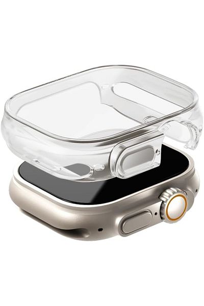 erorex Hybrid Watch Case With Screen Protection 49Mm Dove Clear