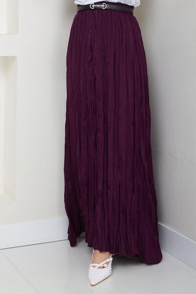 hafsamina Purple Skirt - Kraşlı Model Hm2706