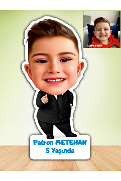 Melek Atölye Melek Atöle Karikatür Bebek Çocuk Doğum Günü Ahşap Magnet Patron Bebek 12 Adet