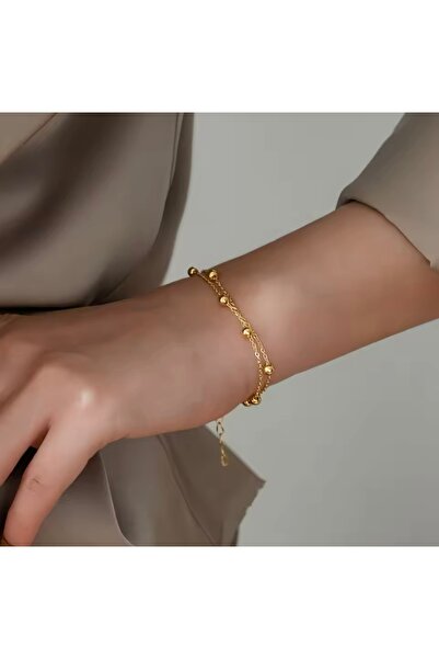 derokas Steel Dorical Gold Tarnish-Free Bracelet