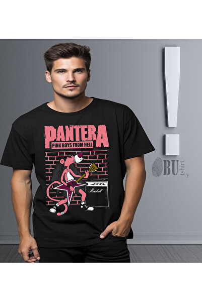BUTSHIRT BU Tişört 'Pantera - Pink Boys From Hell‘  Baskılı 'Regular-Fit' Unisex Tişört
